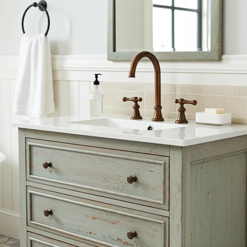 3 Hole Oil Rubbed Bronze Bathroom Sink Faucet With Lever handles