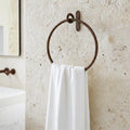 Rustic Copper Hand Towel Ring,Wall Mounted Oil Rubbed Bronze Bathroom Towel Holder