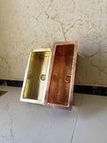Rectangular Copper Kitchen Sink – Farmhouse Basin, Moroccan Hammered – Available in Brass or Copper