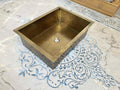 Rectangular Brass Kitchen Sink, Antique Brass Sink with Drain, Undermount or Topmount Installation, Custom Sizes, Farmho