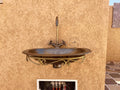19" Bronze Bathroom Sink – Oval Hammered brass Vanity Bowl, Rustic Moroccan Basin