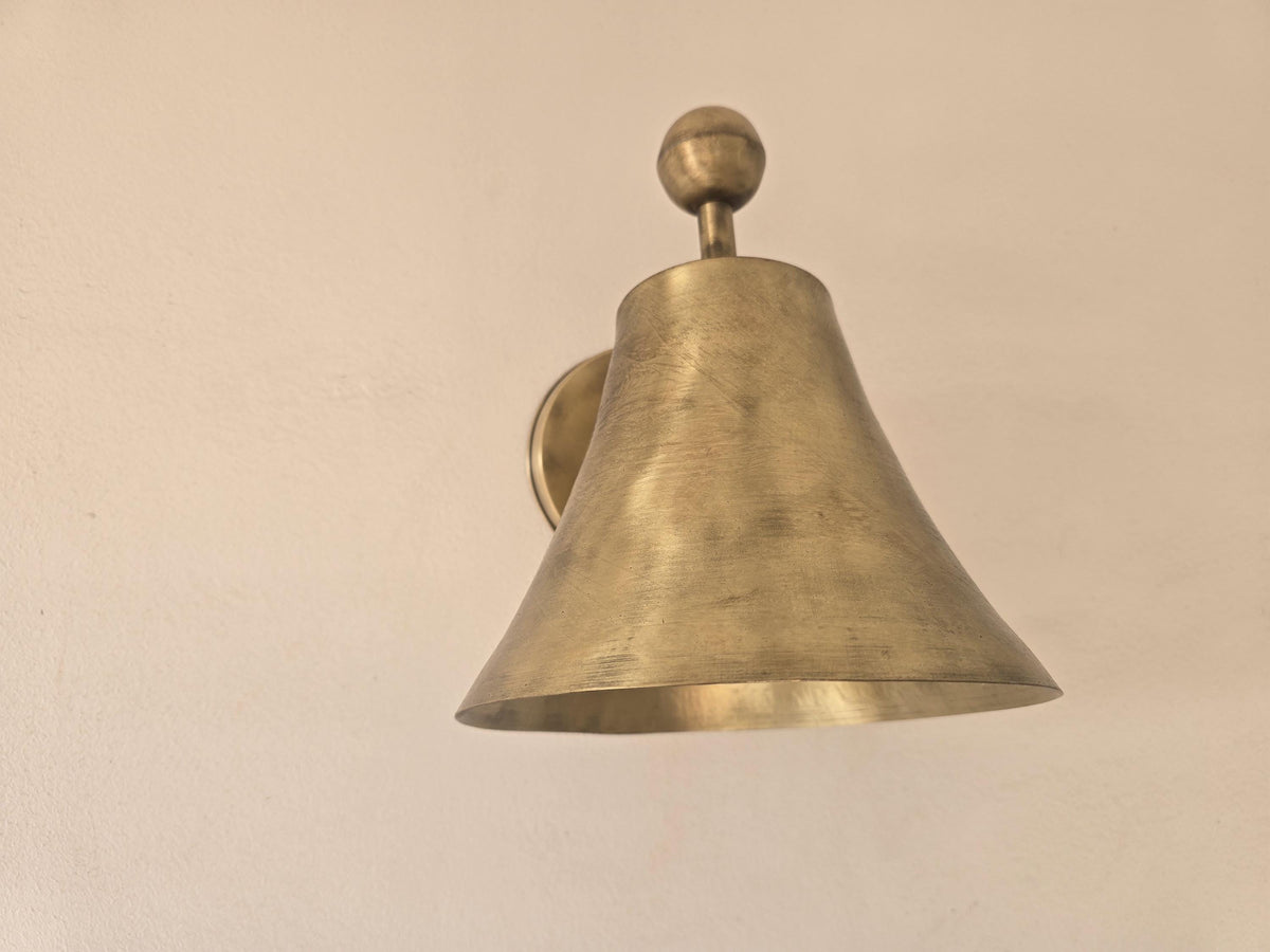 Handmade Vintage Single Light Shade Pivot Brass Sconce Mid Century Style Brass Wall Lamp. wall mounted handcrafted wall 