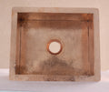 Solid Copper Undermount Hammered Sink, Copper Kitchen Island Sink, Copper Bar Sink Square, Copper Farmhouse Sink