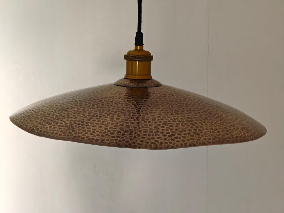 Hammered Bronze Dome Pendant Light - Kitchen Lighting