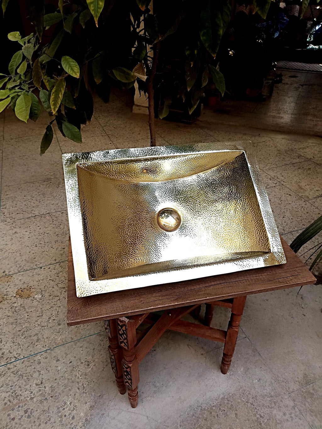 Handcrafted Hammered Brass Sink