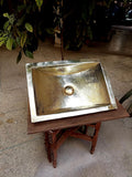 Handcrafted Hammered Brass Sink