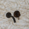Vintage Bathroom Wall Faucet, Aged Brass Built-in Faucet, Concealed Mixer Tap, Recessed Basin Mixer Faucet