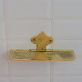 Hammered Solid Brass Floating Shelf, Bathroom Bottle Holder, Wall Mount Shelf Brass, Shampoo Hanger