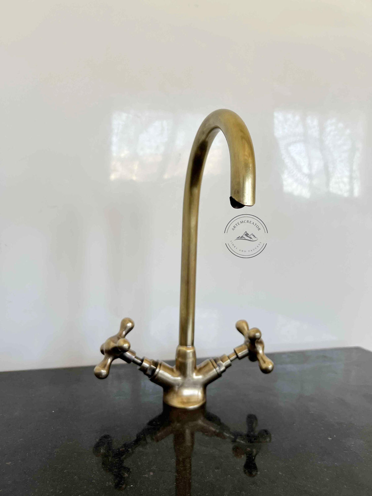Bronze Bathroom Faucet – Handmade Brass Mixer Tap