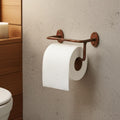 Wall-Mounted Aged Copper Toilet Paper Holder, Minimalist Vintage Bathroom Hardware