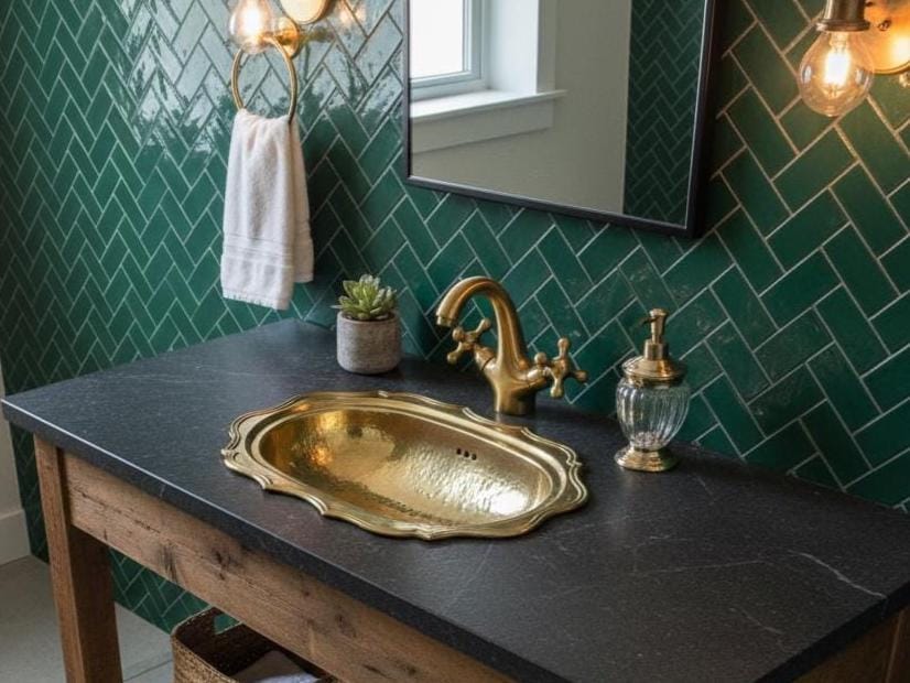 Unlacquered Brass Bathroom Faucet, Single Hole faucet, Deck Mount Sink Faucet, Bathroom Sink Tap