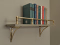 Unlacquered Brass Gallery Rails for Wood Shelves, Handmade Gallery rail, Top Shelfs brass rails