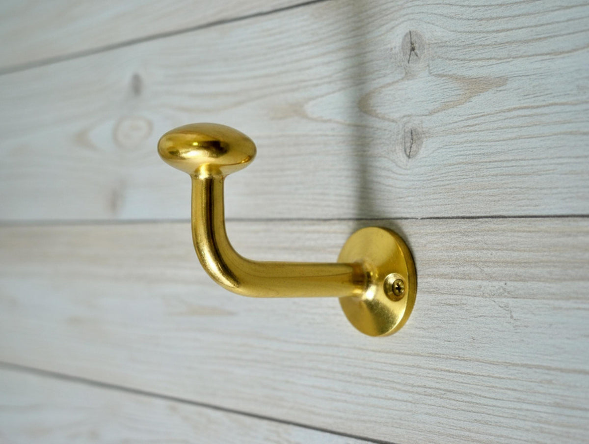 Solid Brass Coat Hook, Unlacquered Antique Style Wall Hook for Entryway Bathroom
