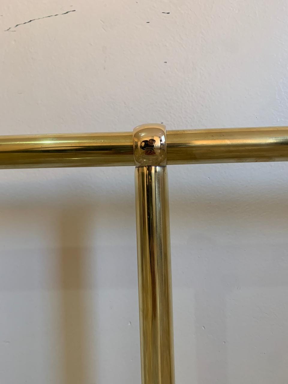 Handcrafted Unlacquered Brass Garment Rack