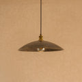 Hammered Pendant Light, Aged Brass Ceiling Shade, Hanging Dish Lamp