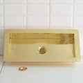 Solid Brass Undermount Rectangular Sink, Single Bowl Kitchen Sink, Compact Sink