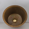Raw Brass Undermount Sink, Brass Round Prep Sink, Hammered Kitchen Bar Sink, Single Bowl Basin Sink