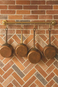 Rustic Unlacquered Brass Pot Rack