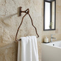 Triangle Towel Ring – Aged Copper Wall Mounted Bathroom Hand Towel Holder