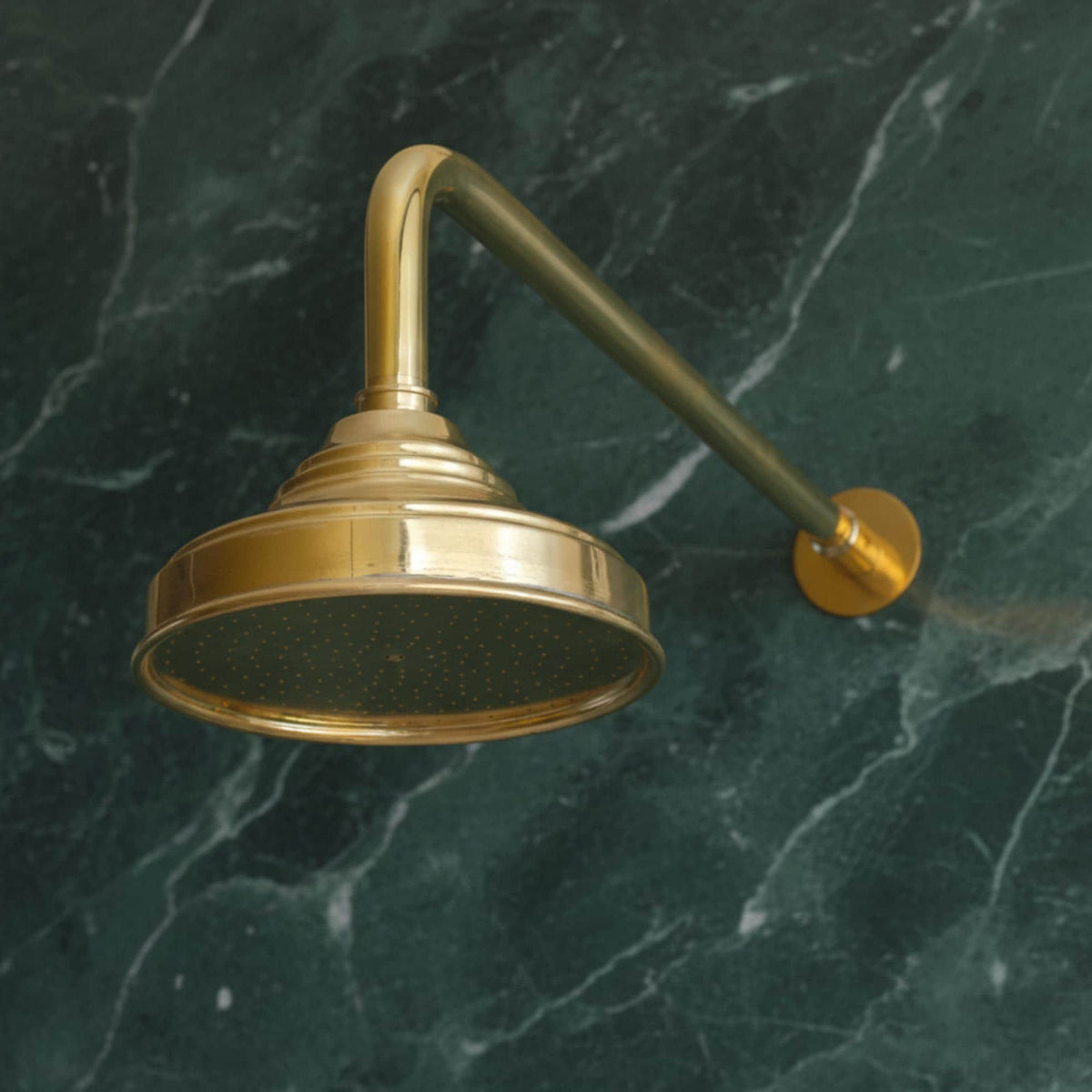Handmade Unlacquered Brass Rain Shower Head: Moroccan Spa Fixture