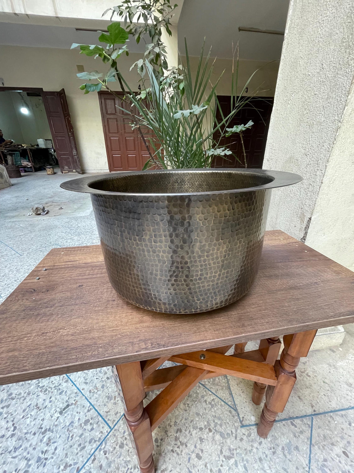 Handcrafted Round Brass Bar Sink with Bronze Finish - Drain Basket - Perfect for Wet Areas - Small Kitchen Islands.