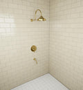 Solid Brass Shower System, Handmade Vintage Brass Shower Set, Wall Mount Shower Head & Mixer, Luxury Bathroom Fixture, M