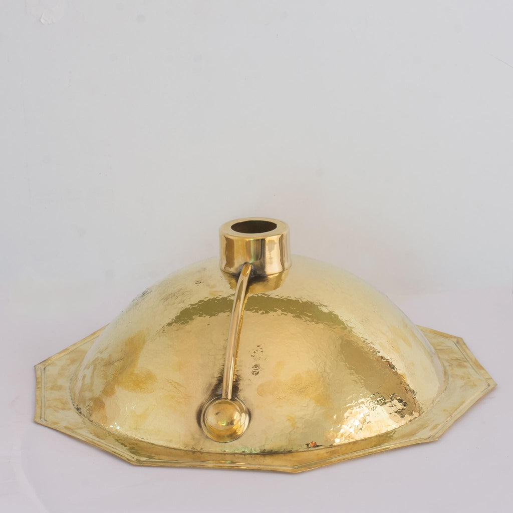 Decagon Solid Brass Hammered Sink, Kitchen Bar Sink, Drop-in Bathroom Sink