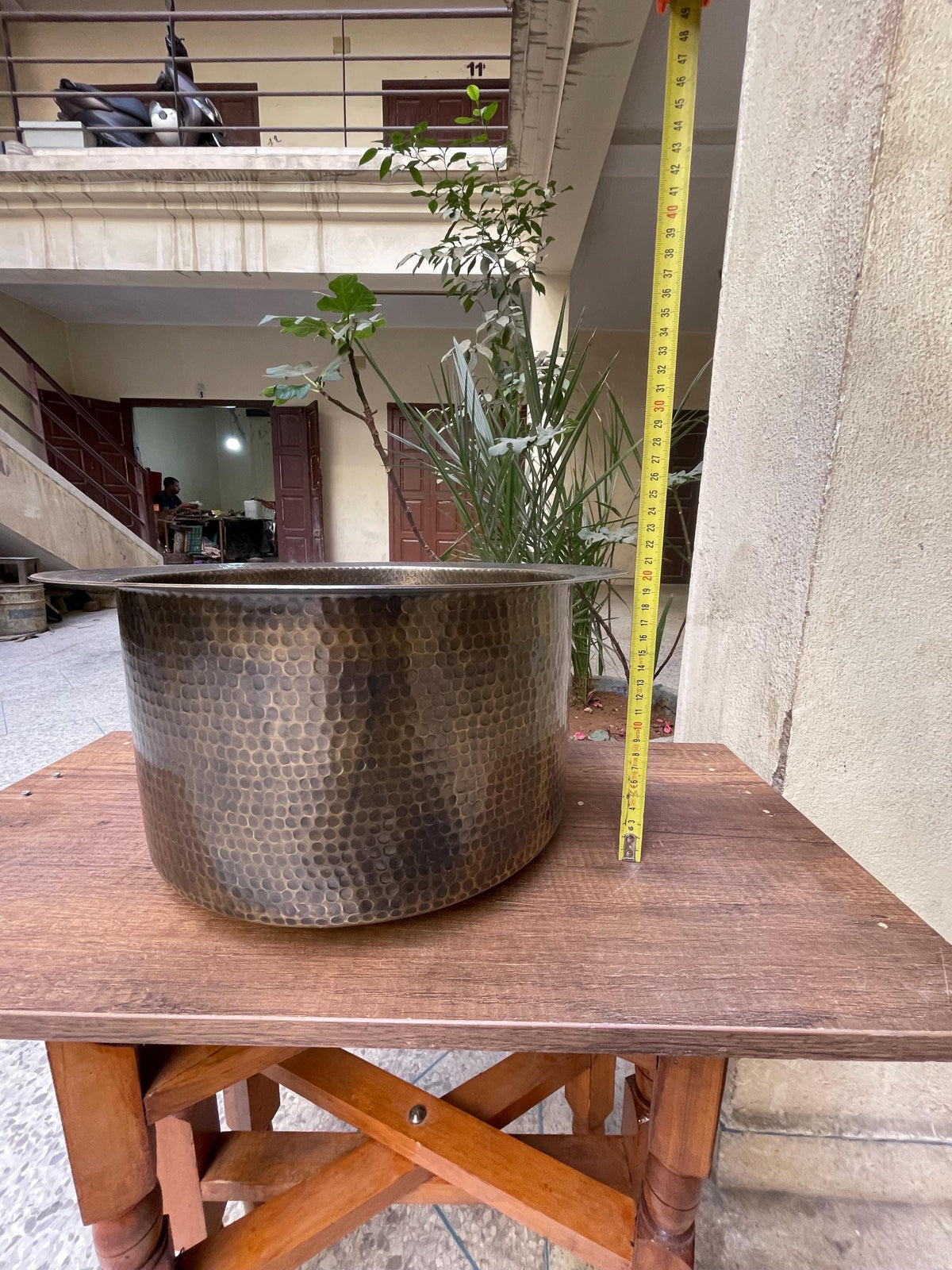 Handcrafted Round Brass Bar Sink with Bronze Finish - Drain Basket - Perfect for Wet Areas - Small Kitchen Islands.