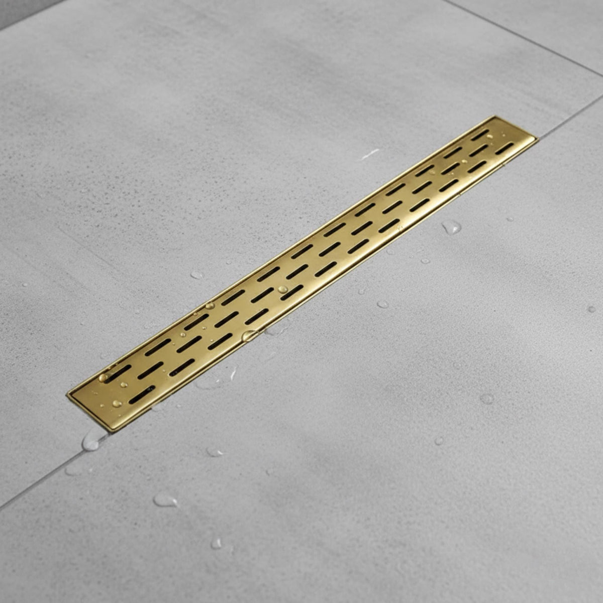 Unlacquered Solid Brass Linear Shower Drain