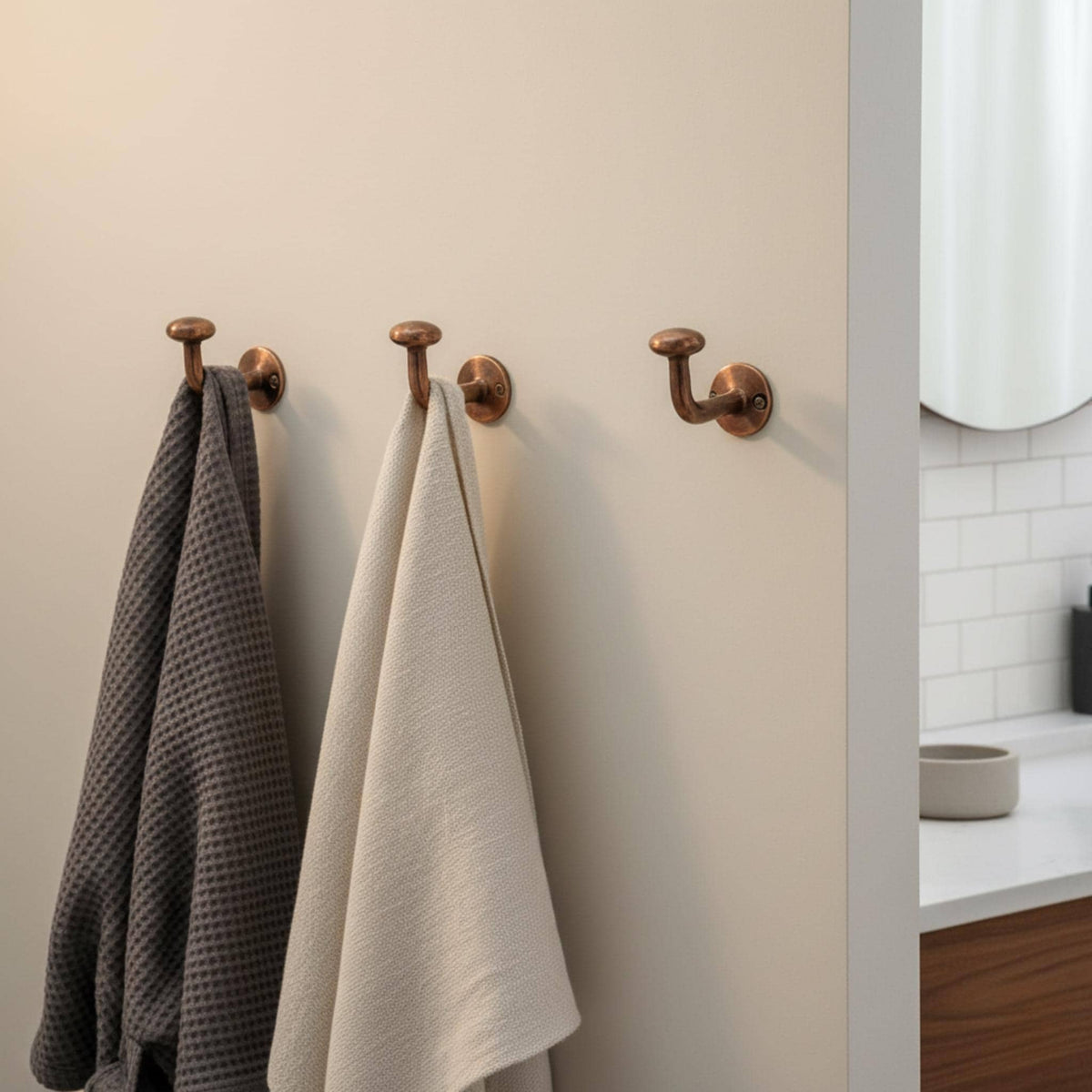 Handmade Solid Copper Wall Hooks