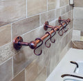 Copper Pot Rack with Brass Finish, Handmade Kitchen Pot Rail with S Hooks, Wall Mounted Pan Hanger, Rustic Kitchen Hardw