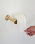 Unlacquered Brass Toilet Paper Holder for bathroom, Vintage hardware, Antique toilet roll
