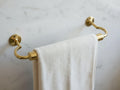 Unlacquered Brass Towel Bar, Bathroom Towel Holder, Wall Mounted Towel Hanger, Vintage Towel Rack