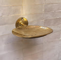 Brass Wall Soap Dish, Moroccan Brass Bathroom Accessory, Vintage Gold Soap Holder, Boho Luxe Vanity Hardware, Handmade