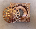 Engraved Solid Copper Square Floor Drain