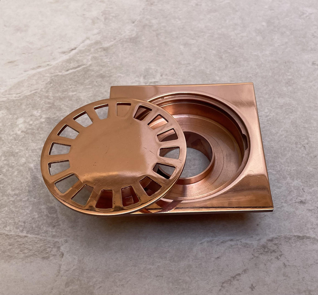 Handmade Solid Copper Square Shower Drain