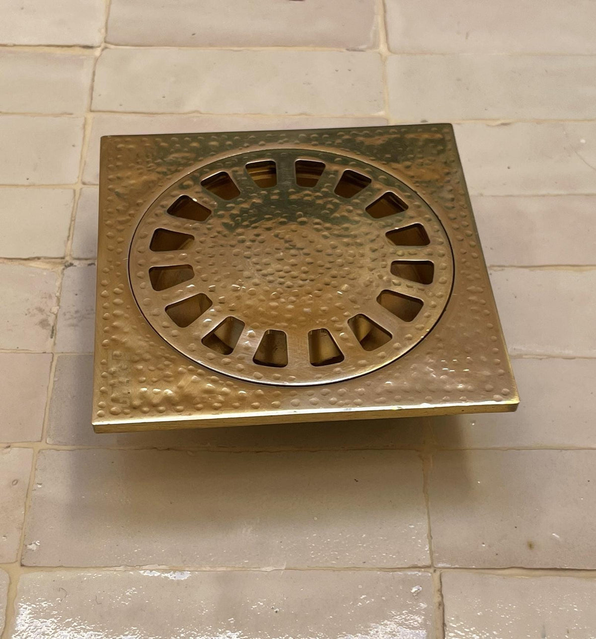 Solid Brass Floor Drain Cover, Handmade Brass Shower Drain, Antique Brass Tile Drain, Square Metal Drain Cover, Bathroom