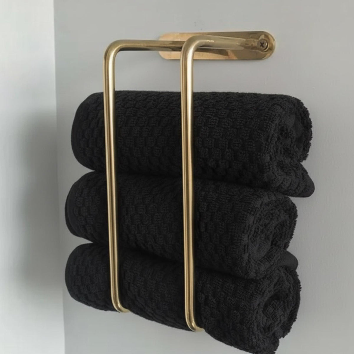 Modern Brass Towel Rack : Minimalist Wall Mounted Towel Holder