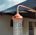 Unlacquered solid copper shower head, shower head, copper shower head, outdoor shower head, outdoor copper shower head, 