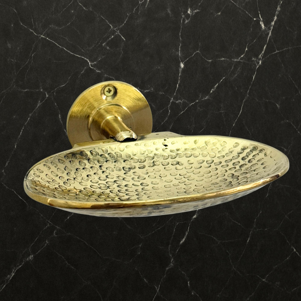 Unlacquered Brass Soap Dish – Wall-Mounted Hammered Brass Soap Tray