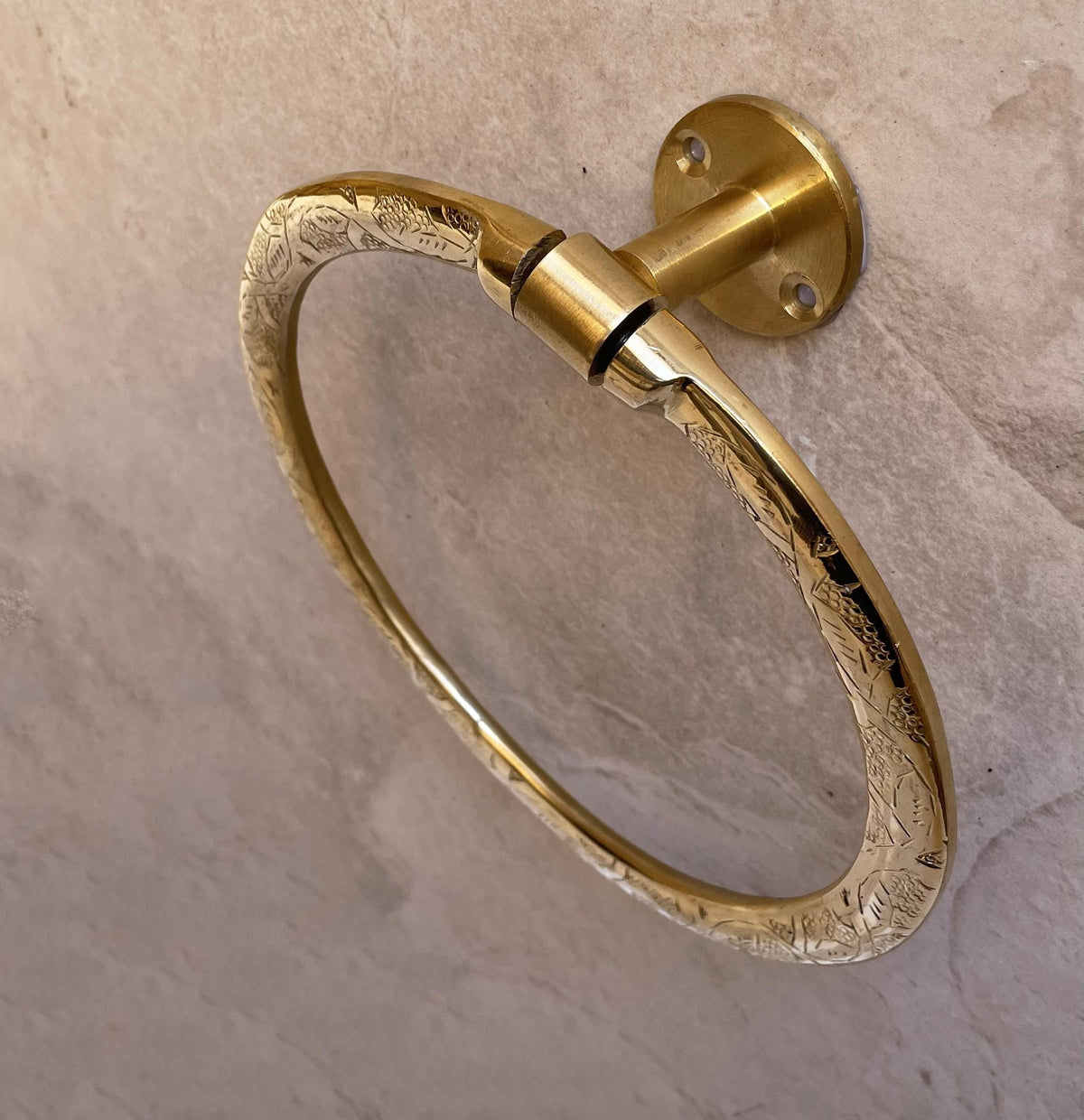 Handcrafted Moroccan Brass Towel Ring