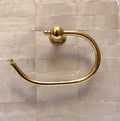 Unlacquered Brass Toilet Paper Holder – Handmade Moroccan Solid Brass Bathroom Tissue Holder, Vintage Wall Mount