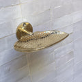 Brass Wall Soap Dish, Moroccan Hammered Brass Bathroom Accessory, Vintage Gold Soap Holder, Boho Luxe Vanity Hardware, H