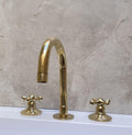Unlacquered solid brass bathroom faucet