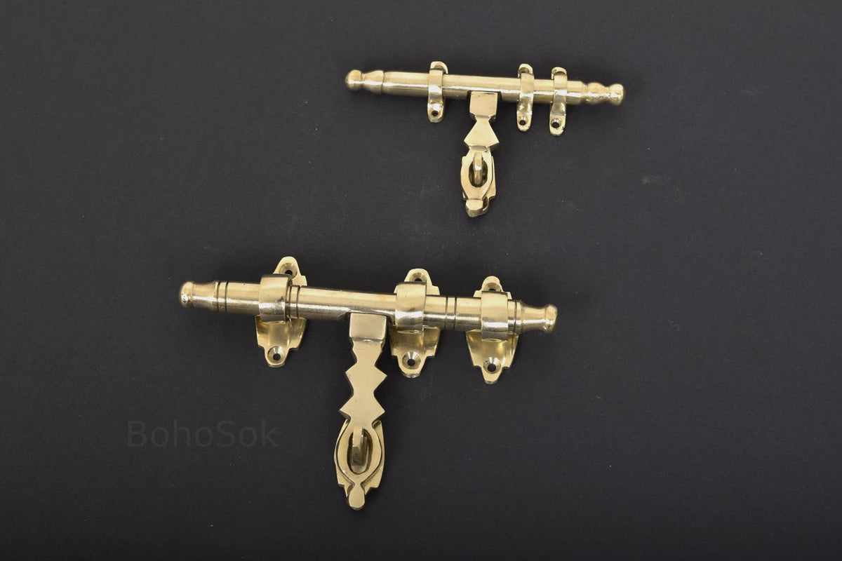 Rustic Chic Brass Sliding Lock