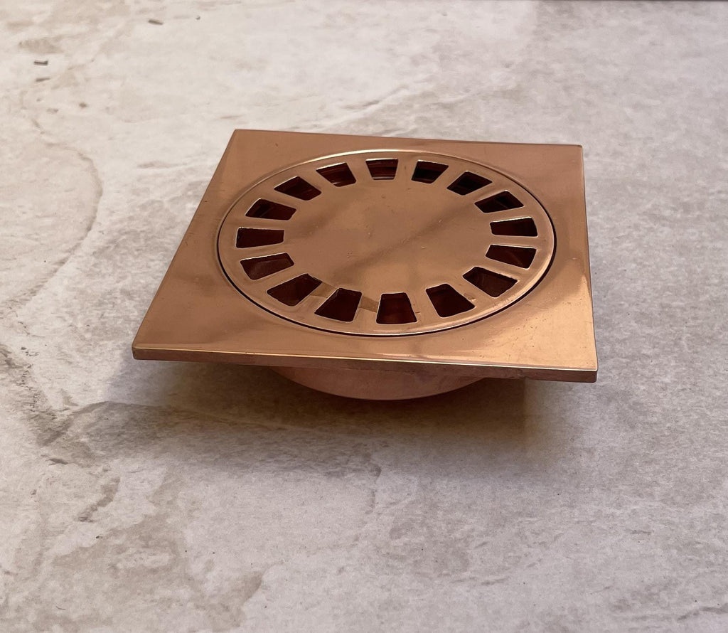 Handmade Solid Copper Square Shower Drain
