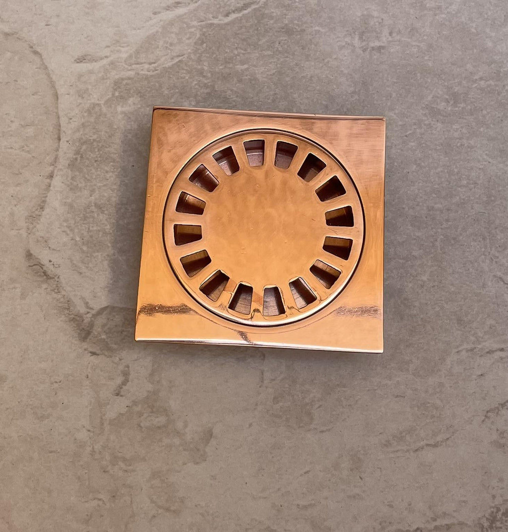 Handmade Solid Copper Square Shower Drain