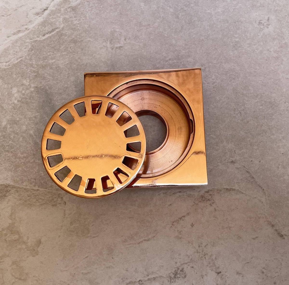 Handmade Solid Copper Square Shower Drain