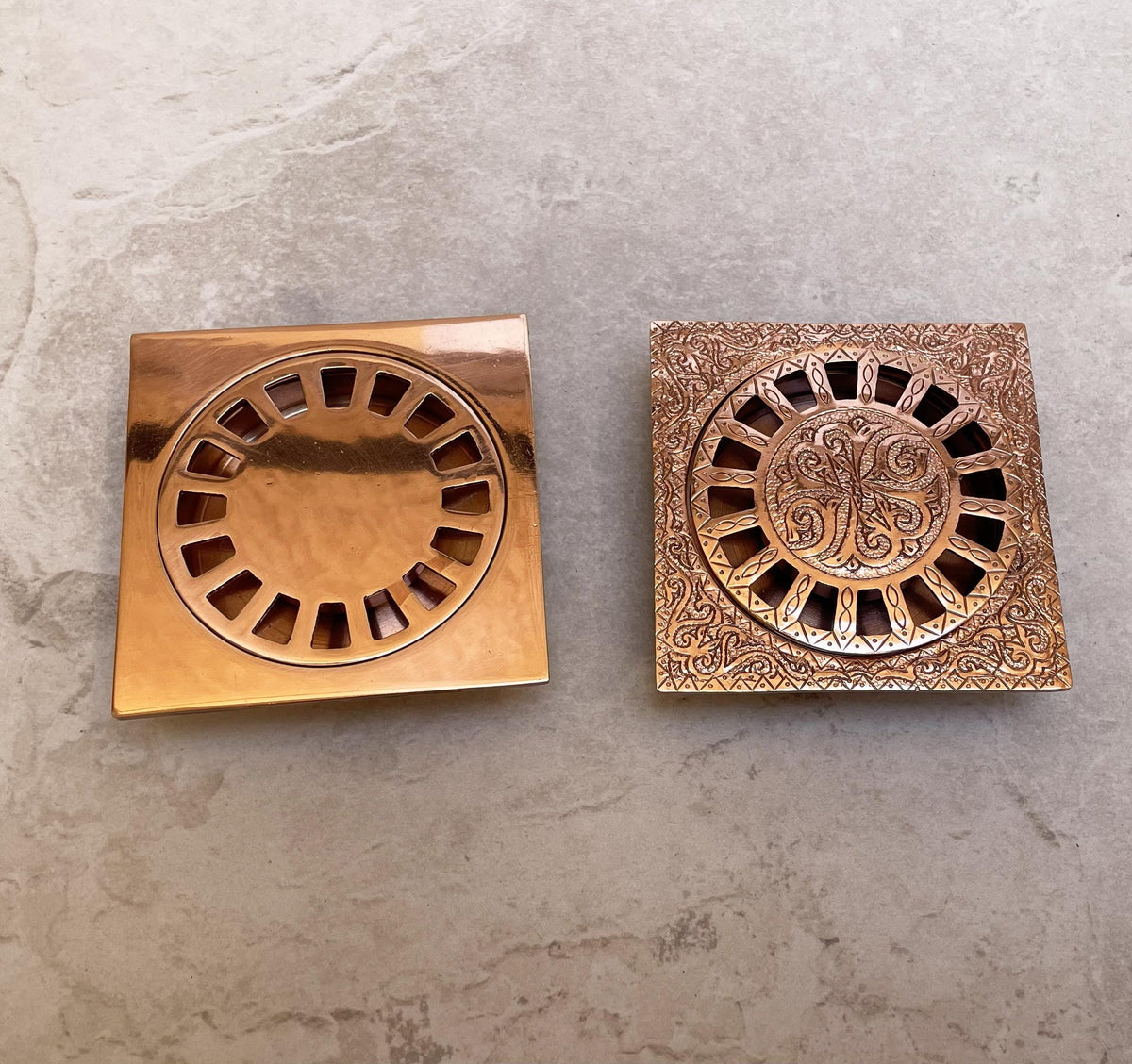 Handmade Solid Copper Square Shower Drain