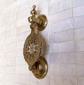 Handmade Brass Door Knocker - Moroccan Engraved Door Hardware - Antique Style Front Door Knocker - Solid Brass Home Deco